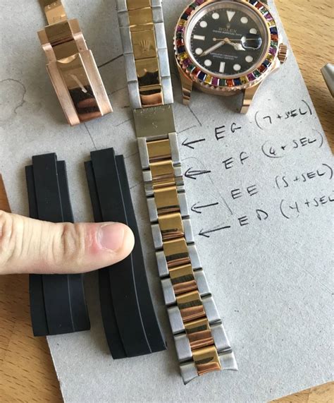 rolex micro adjustment|rolex oysterflex strap size chart.